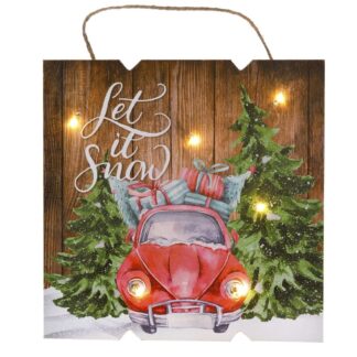 ΞΥΛΙΝΗ ΠΙΝΑΚΙΔΑ 24Χ2Χ24ΕΚ ΑΥΤΟΚΙΝΗΤΟ ΜΕ ΦΩΣ 12 LED