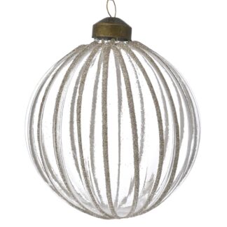 ΔΙΑΦΑΝΗΣ ΓΥΑΛΙΝΗ ΜΠΑΛΑ ΜΕ  ΧΡΥΣΕΣ ΓΡΑΜΜΕΣ 8ΕΚ ΣΕΤ 6