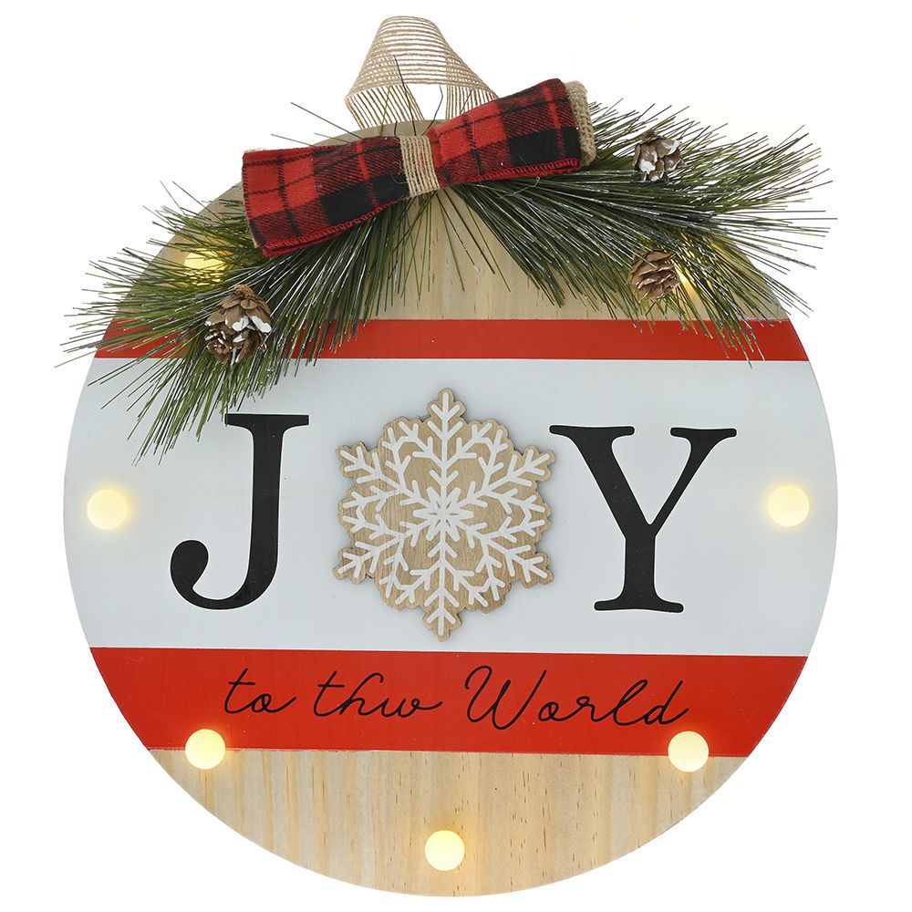 ΞΥΛΙΝΗ ΣΤΡΟΓΓΥΛΗ ΚΡΕΜΑΣΤΗ ΠΙΝΑΚΙΔΑ JOY ΜΕ ΦΩΣ 29X4X29EK ΜΠΑΤΑΡΙΑΣ