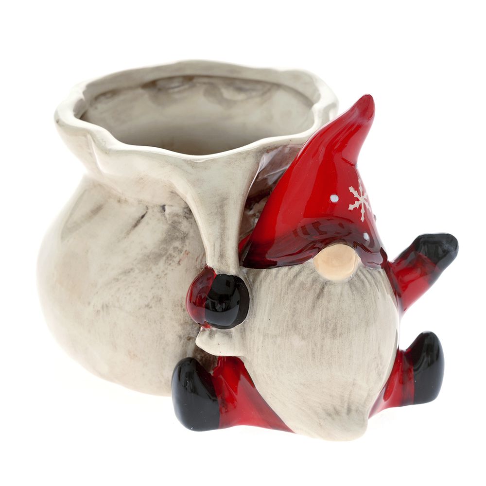 ΑΣΠΡΟ ΚΟΚΚΙΝΟ ΚΕΡΑΜΙΚΟ ΜΠΩΛ ΠΟΥΓΚΙ ΜΕ ΝΑΝΟ 13Χ10Χ9ΕΚ